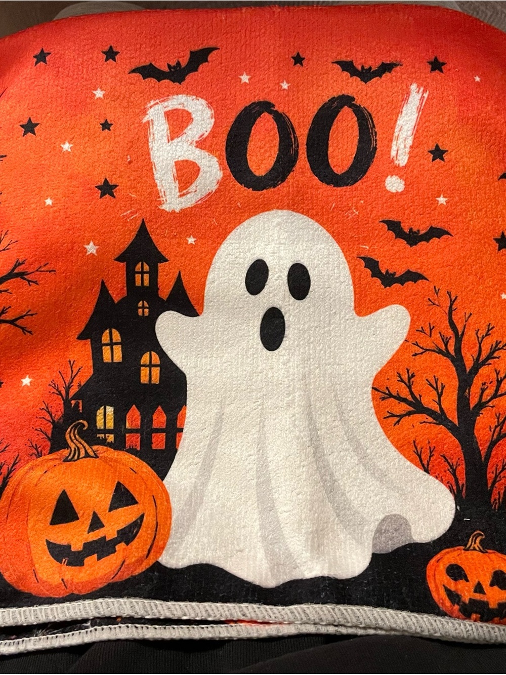 NEW 2pc Halloween Towel Set Boo Spooky Ghost Pumpkin